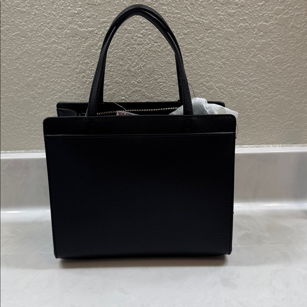 Karl Lagerfeld Black Maybelle Tote Bag With Crossbody Guitar Strap and Dust Bag - Picture 5 of 10